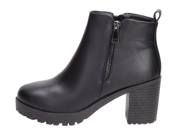 Czarne botki damskie na słupku VICES 6030-1