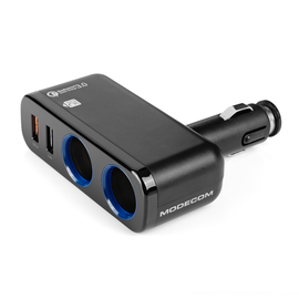 Modecom Spliter Royal MC-CG2U2Q 2 Wtyk zapalniczki + 2 Wtyk USB, Quick Charge 3.0