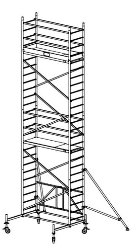Rusztowanie aluminiowe jezdne KRAUSE ProTec XS - 7,80m 920058