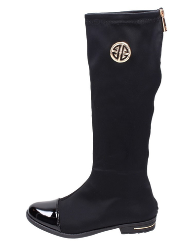 Czarne kozaki damskie ze streczu GOOD-IN 3164