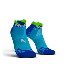 Compressport Pro Racing Socks Ultra Light V3.0 LOW | NIEBIESKIE - kompresyjne skarpety typu stopki do biegania RSLULV3-FL5020
