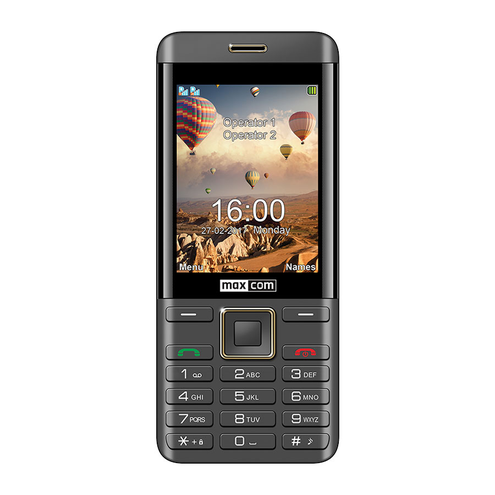 MaxCom MM236 - czarno złoty - klasyczny telefon - Dual SIM - bluetooth - ekran 2.8" - dostępne od ręki