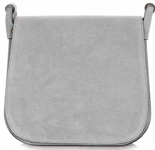 Skórzana Torebka Listonoszka Firmy Genuine Leather Błękitna