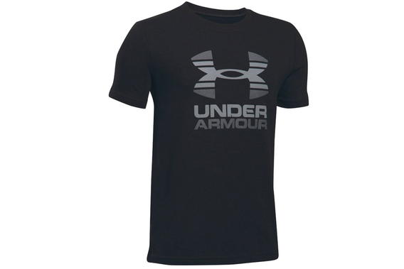 UA Two Tone Logo SS Kids Tee 1298292-001