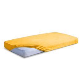 Prześcieradło Frotte Premium z gumką bursztynowe 120x200
