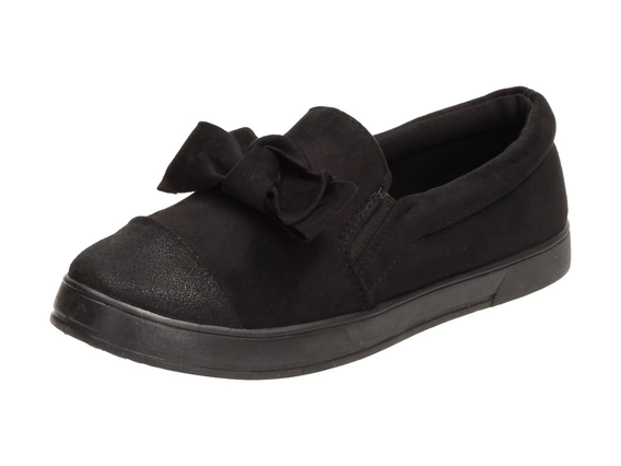 SLIP ON Czarne tenisówki damskie BALADA B803-1