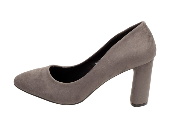 Szare zamszowe czółenka damskie VICES 5118-5