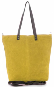 Torebki Skórzane typu ShopperBag firmy Vera Pelle Żółte