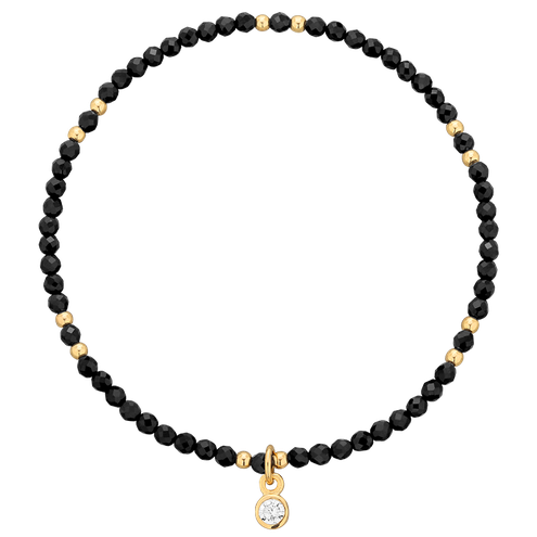 Bransoletka Essence Czarny Agat Gold