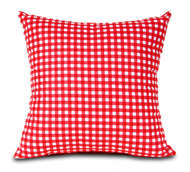 Poszewka bawełniana Czerwona kratka 45x45