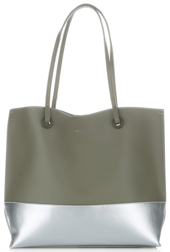 Duże Torebki Damskie Shopper XL z kosmetyczką firmy David Jones Khaki