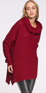 Sweter MAKADAMIA S30 - Bordowy