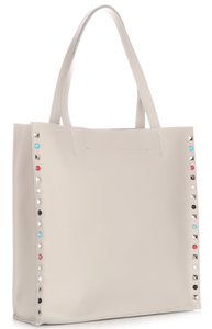 Torebki Skórzane ShopperBag XL Made in Italy Jasno Szary (kolory)