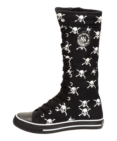 Wysokie trampki damskie NEW AGE CZ008-2 BK/WH