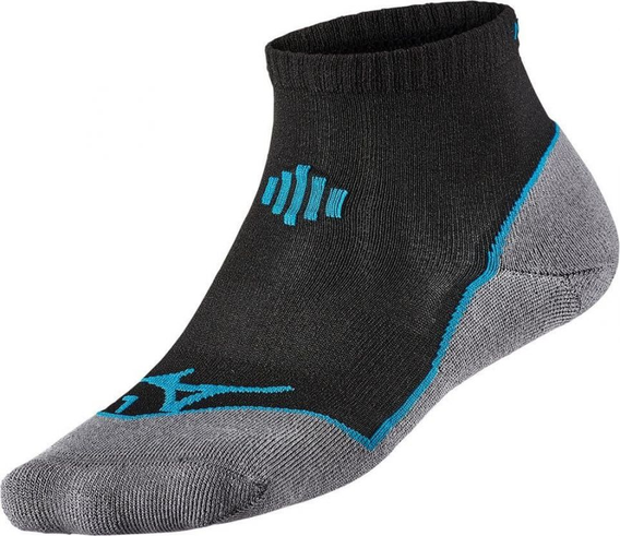 Mizuno DryLite Comford Mid | CZARNO-SZARE - wygodne  skarpety do biegania J2GX6A35Z-95