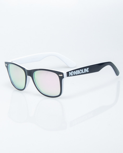 OKULARY CLASSIC INSIDE BLACK-WHITE FLASH PINK MIRROR 1207