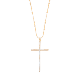 Naszyjnik Simple Cross Złocony