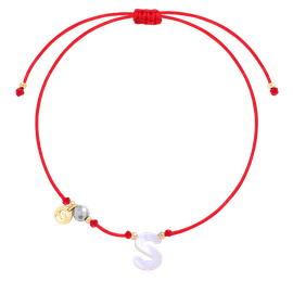 Bransoletka z literką With Love Red