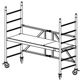 Rusztowanie aluminiowe jezdne KRAUSE ProTec XS - 2,90m 920003