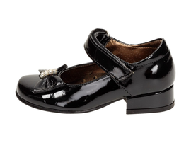 Czarne Pantofle, buty dziecięce KMK 72A