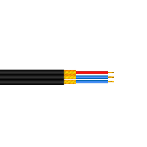 Kabel sygnałowy płaski 3 żyły miedziane osobno ekranowane (grubość żyły 0.08 mm2)