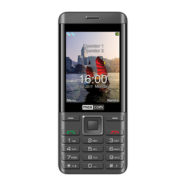 MaxCom MM236 - czarno srebrny - klasyczny telefon - Dual SIM - bluetooth - ekran 2.8" - dostępne od ręki