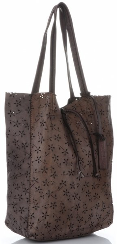 Torebki Skórzane ShopperBag włoskiej firmy VITTORIA GOTTI Czekoladowe (kolory)