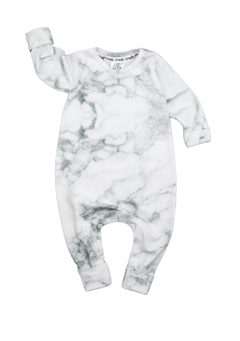 ROMPER DŁUGI RĘKAW WHITE MARBLE
