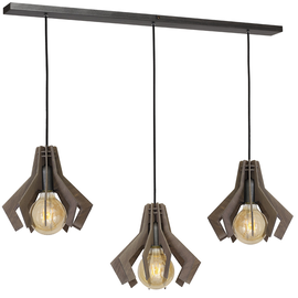 Lampa wisząca 3-pł PAT szary listwa 885E21/L Aldex