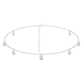 Choker Flawless Blue Silver