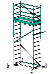 Rusztowanie aluminiowe KRAUSE ClimTec 5,00m 710116 + 710130
