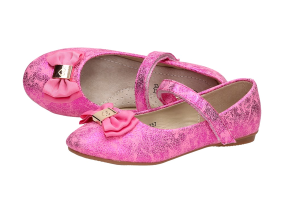 Różowe buty dziecięce balerinki BADOXX 157