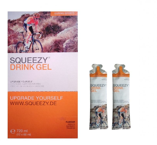 Squeezy Super Drink Gel 12x60ml - malina