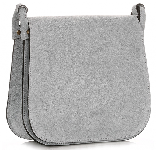 Torebki Listonoszki Skórzane Firmy Genuine Leather Błękitna (kolory)