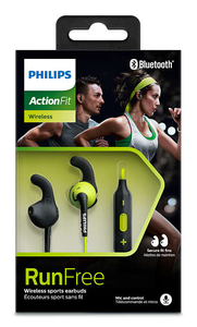 Philips Słuchawki Sportowe SHQ6500CL/27BT Czarno Zielone
