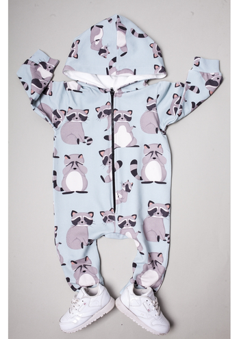 ONESIE Z KAPTUREM RACOON