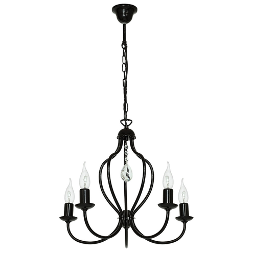 Żyrandol 5-PŁ ETNA BLACK (DIAMENT) 859F1/D Aldex