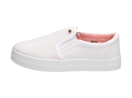 SLIP ON Białe tenisówki BALADA B714 PLATFORMA