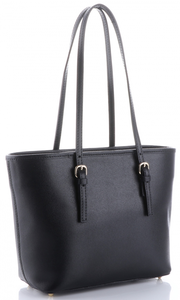 Klasyczne Torebki Skórzane Genuine Leather długie rączki Czarna (kolory)