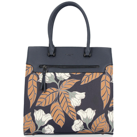 Eleganckie i Stylowe Torebki Damskie Firmowy Kuferek w kwiaty David Jones Granat (kolory)