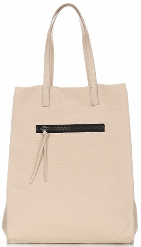 Torebki Skórzane ShopperBag VITTORIA GOTTI Beżowe