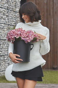 Długi sweter z golfem bk005