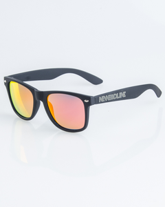 OKULARY CLASSIC POLARIZED BLACK RUBBER RED MIRROR 1259
