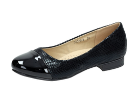 Czarne baleriny, buty damskie J.STAR J0025B