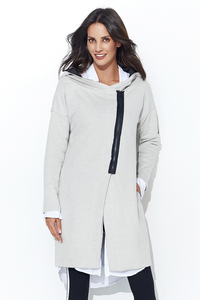 Asymetryczna bluza z zamkiem n96