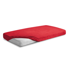 Prześcieradło Frotte Premium z gumką czerwone 120x200