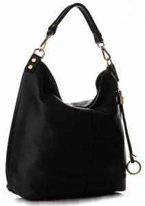 Uniwersalne Torby Skórzane XL VITTORIA GOTTI Made in Italy Czarna