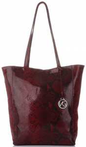 Torebki Skórzane ShopperBag VITTORIA GOTTI Bordowe (kolory)