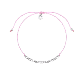 Bransoletka Casual Pastel Pink Srebrna