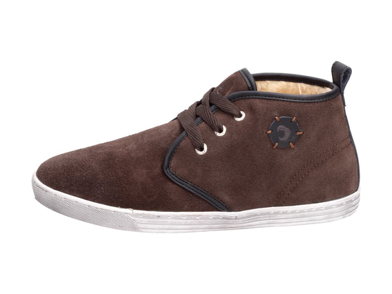 Brązowe botki męskie, buty zimowe TUTI